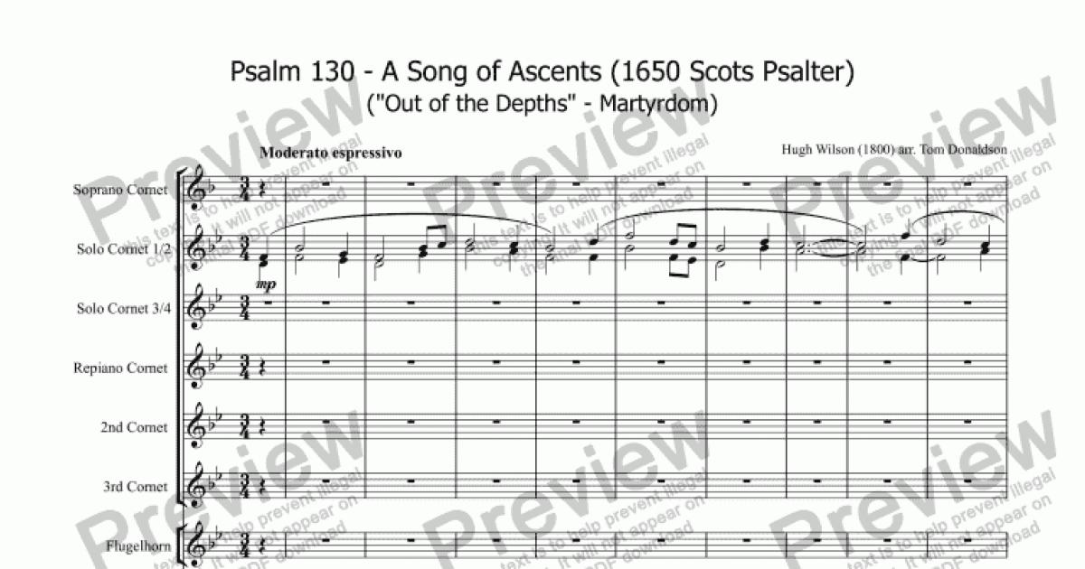 BRASS BAND - Psalm 130 - A Song Of Ascents (1650 Scots Psalter) - PDF