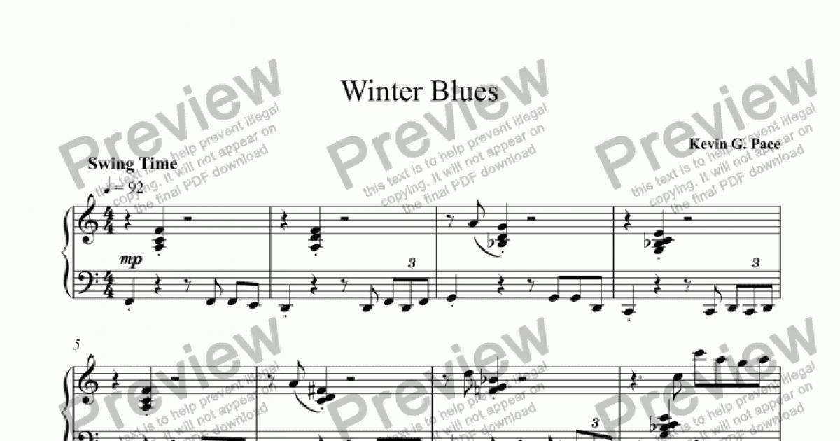 Download Winter Blues - Download Sheet Music PDF file