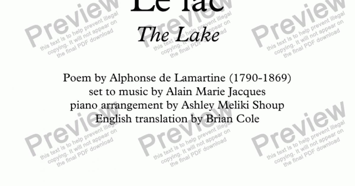 Le lac (A. Jacques / Lamartine) bilingual Download Sheet Music PDF