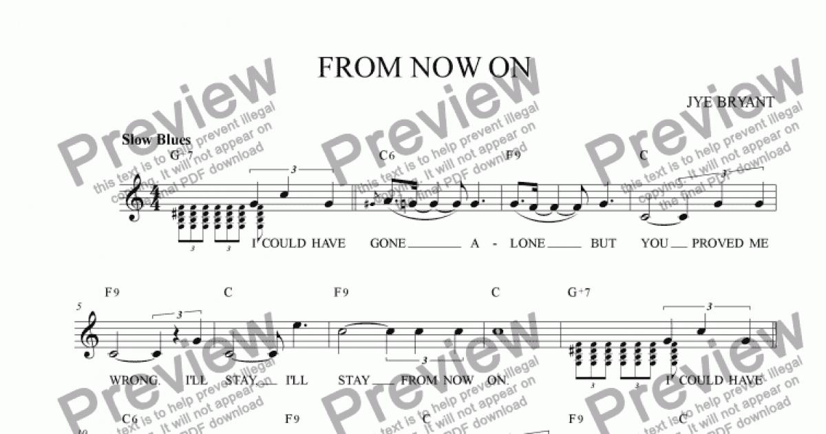 FROM NOW ON - Download Sheet Music PDF file