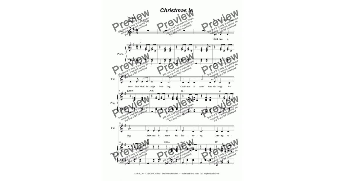 Christmas Is - Download Sheet Music PDF file