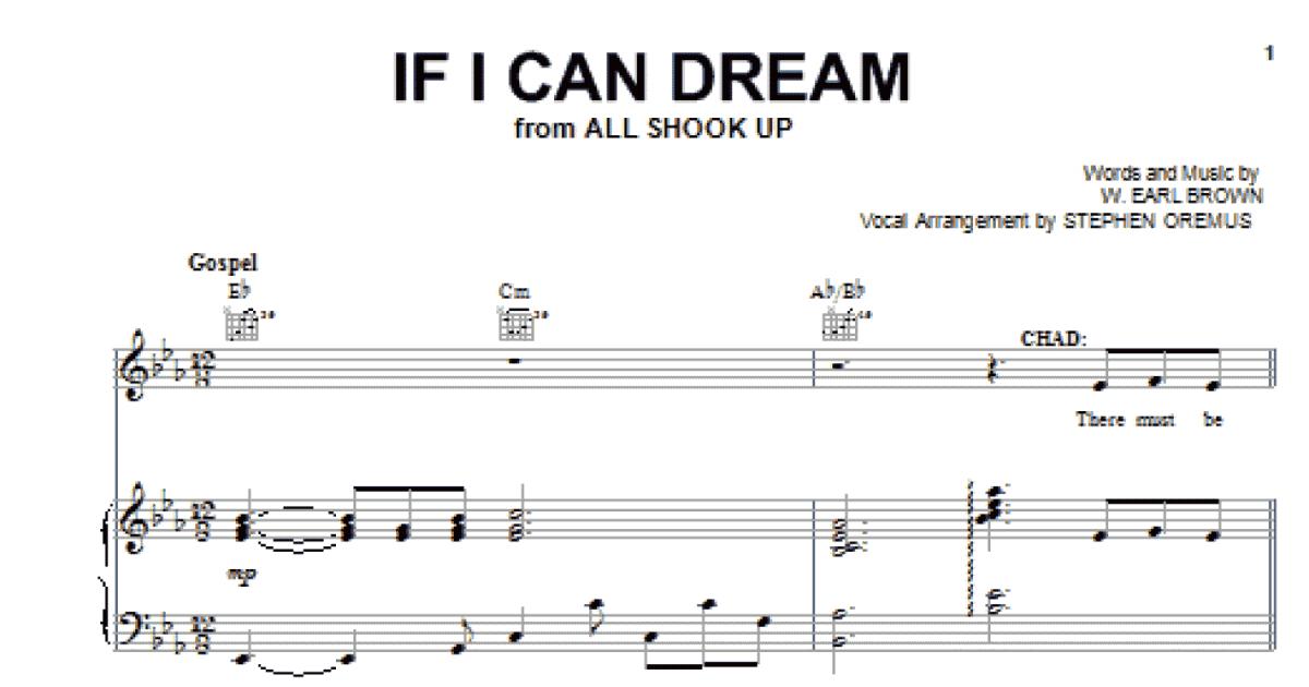If I Can Dream (Piano, Vocal & Guitar Chords (Right-Hand Melody))