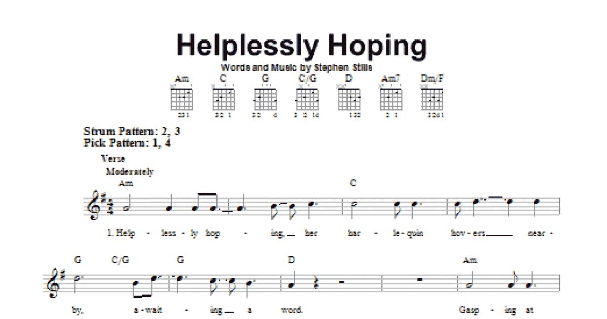 Helplessly Hoping (Easy Guitar) - Print Sheet Music Now