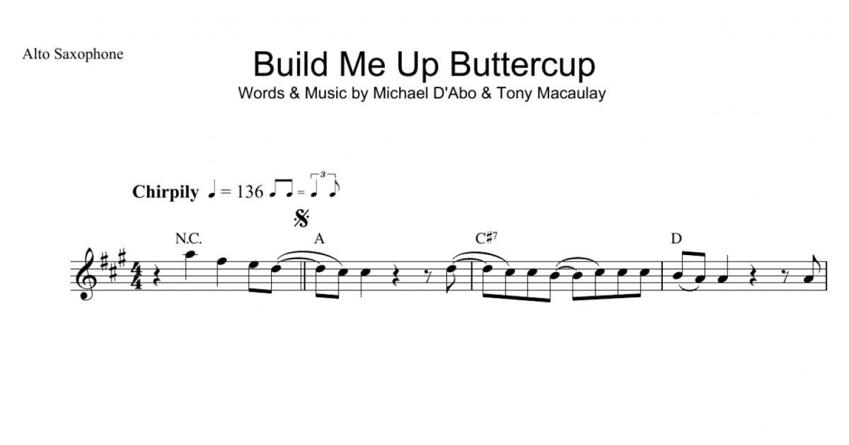 build me up buttercup bass tab