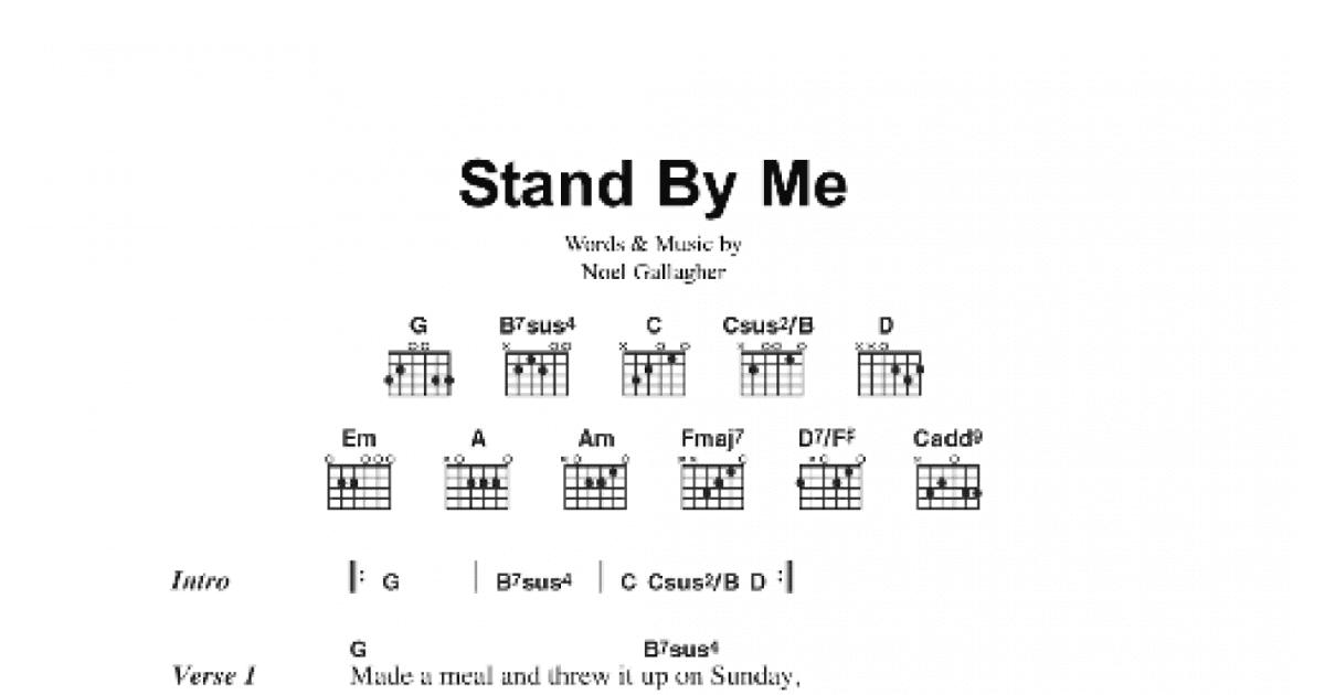 Stand By Me Guitar Chordslyrics Print Sheet Music Now