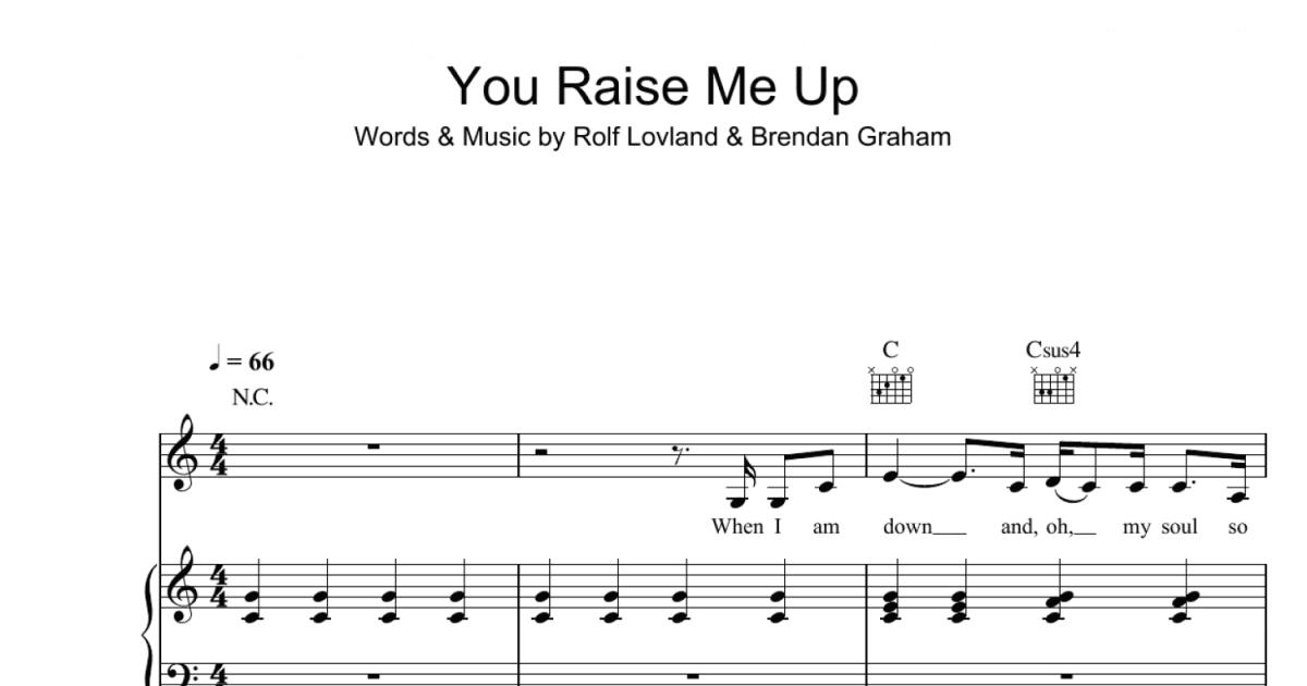 You Raise Me Up (Piano, Vocal & Guitar Chords) - Print Sheet Music Now