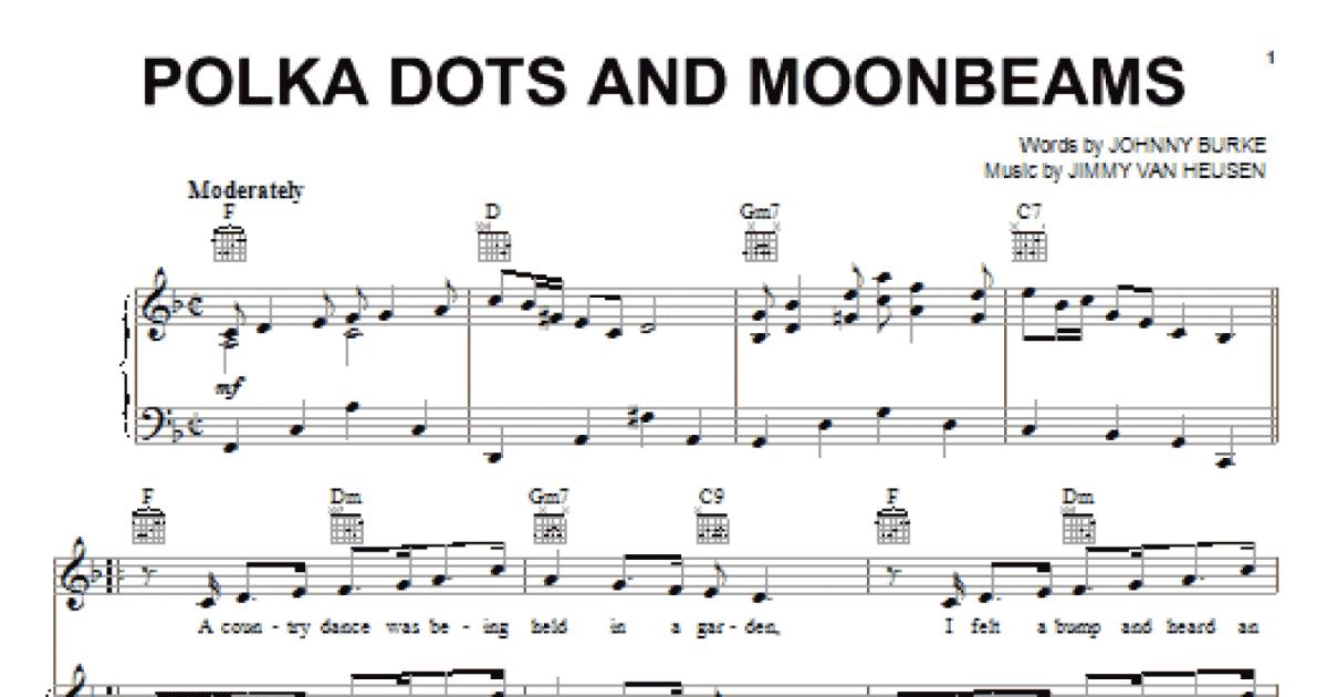 Polka Dots And Moonbeams Piano Vocal Guitar Chords Right Hand Melody