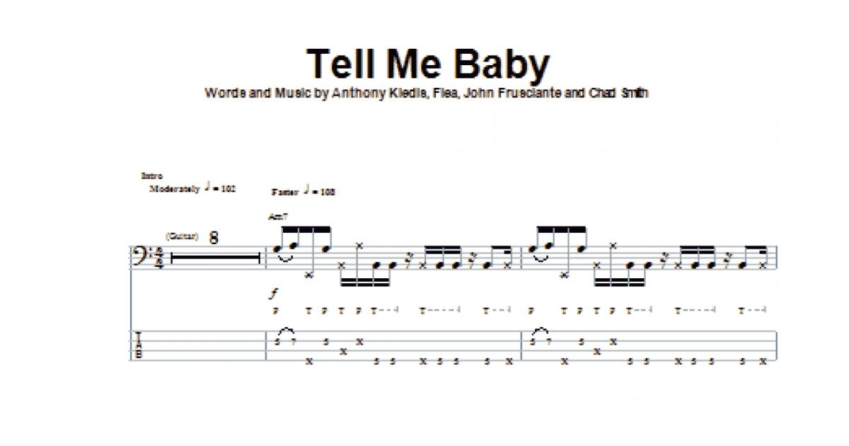 Tell Me Baby (bass Guitar Tab) - Print Sheet Music Now