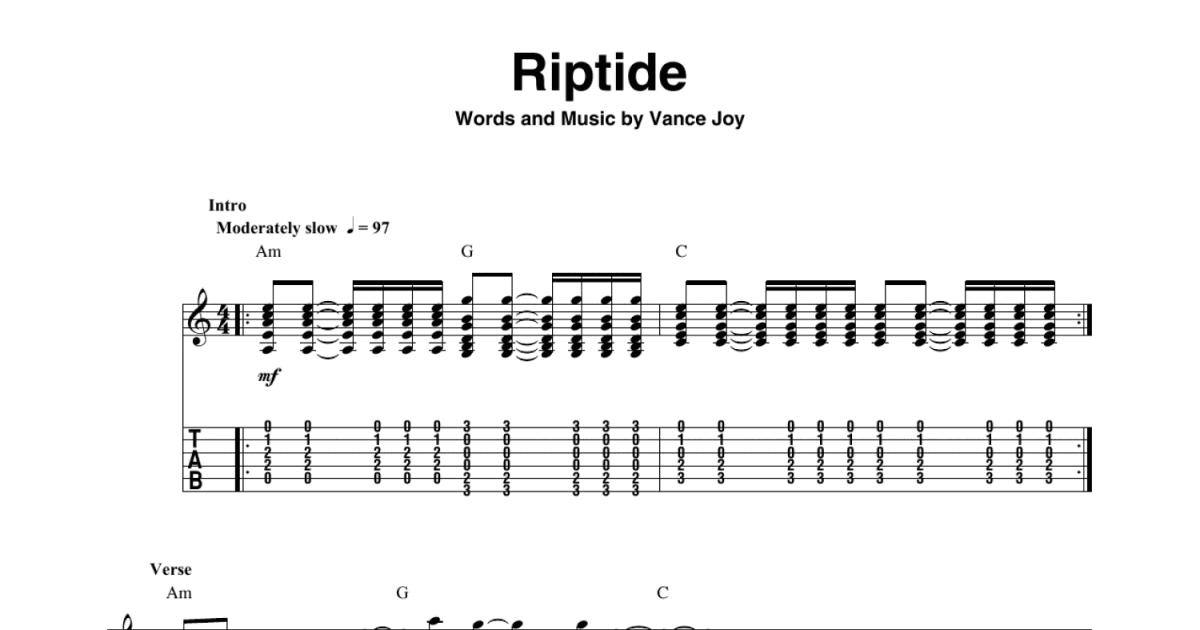 Riptide (Guitar Tab (Single Guitar)) - Print Sheet Music Now