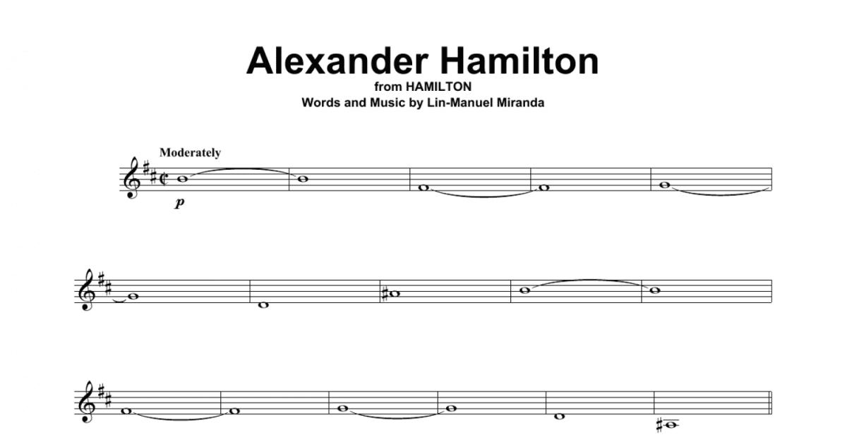 Alexander Hamilton (from Hamilton) (Violin Solo) - Print Sheet Music