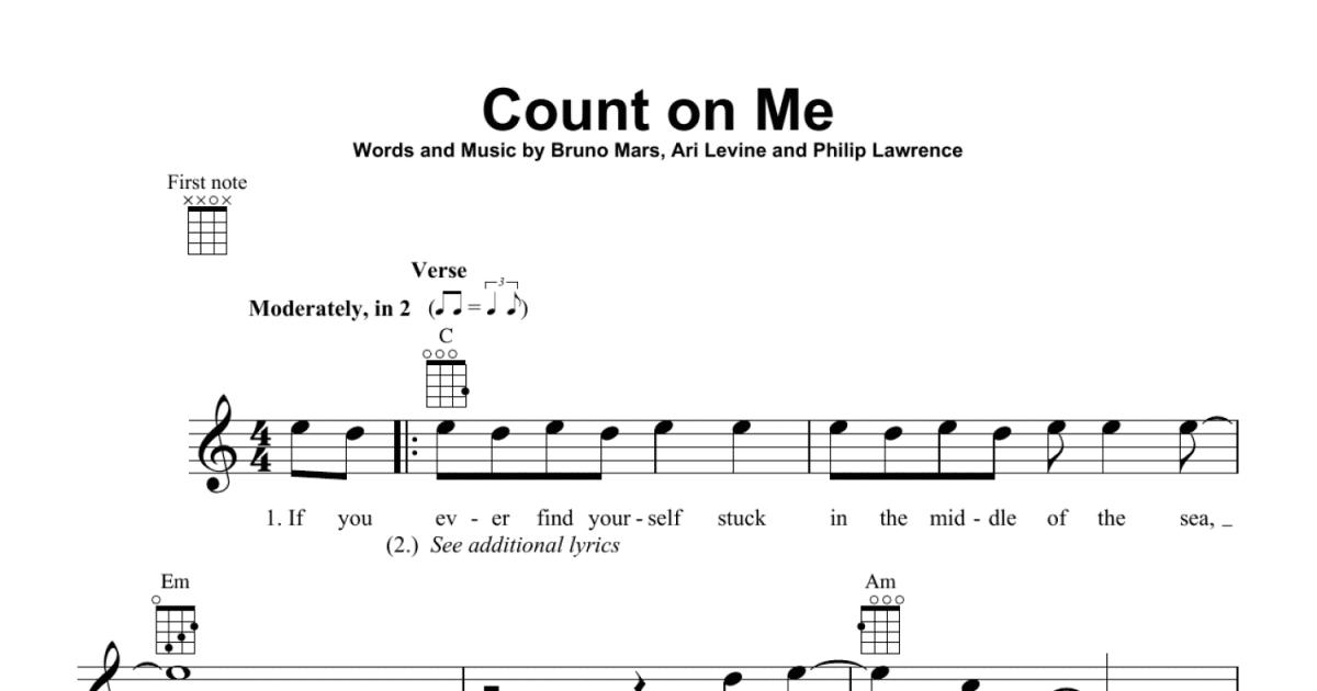 Count On Me Ukulele Print Sheet Music Now