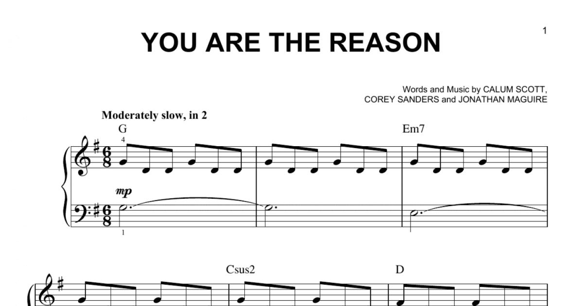 you are the reason piano chords b flat