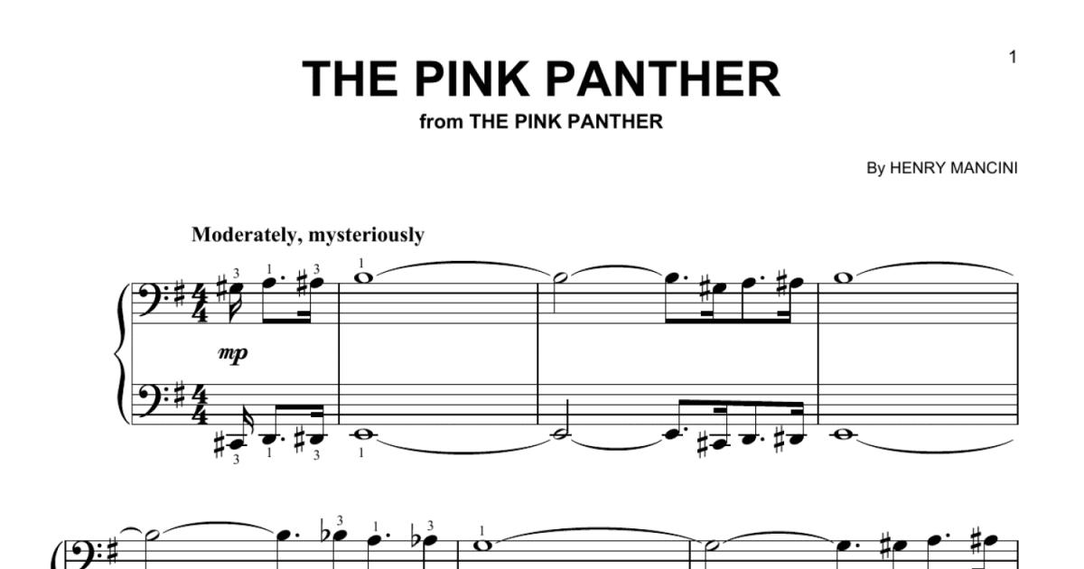 The Pink Panther (Easy Piano) - Print Sheet Music Now