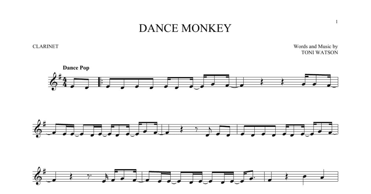 Dance Monkey Solo) Print Sheet Music Now