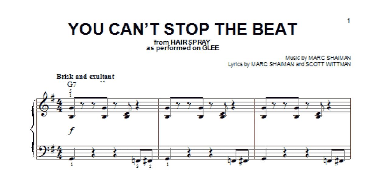 You Can T Stop The Beat Easy Piano Print Sheet Music Now