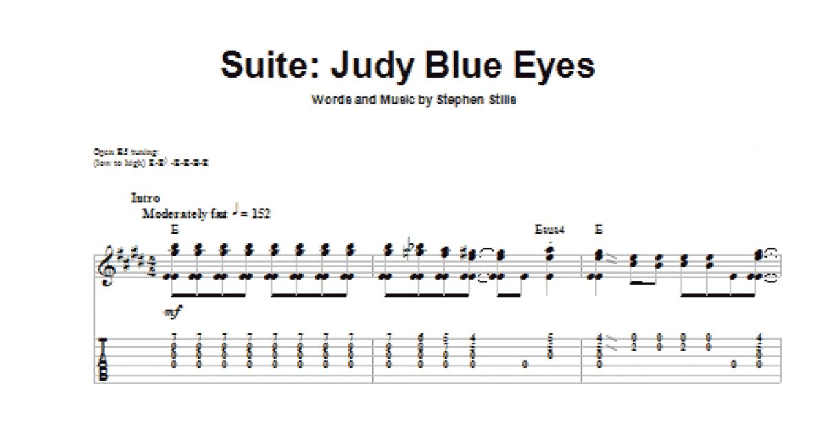 Suite Judy Blue Eyes Guitar Tab Single Guitar Print Sheet Music