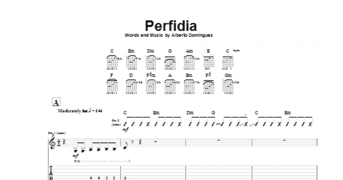 Perfidia (Guitar Tab) - Print Sheet Music Now