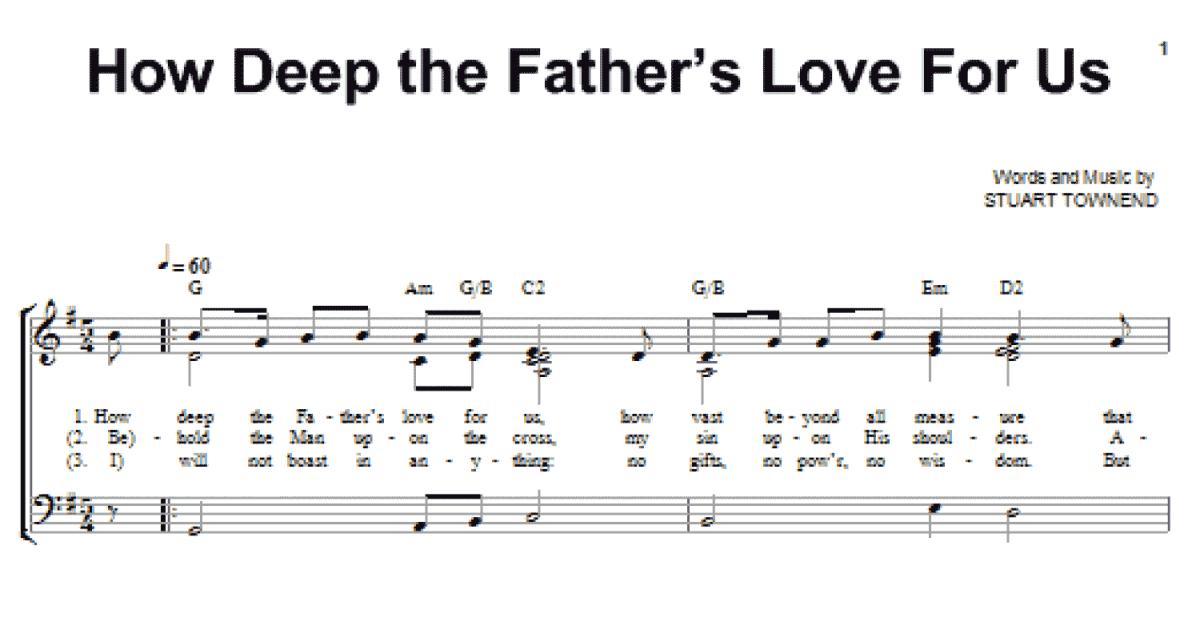 How Deep The Father S Love For Us Piano Vocal Guitar Chords Right   373021 