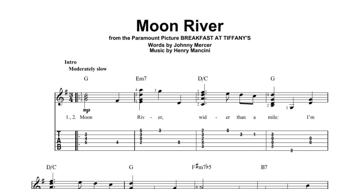 Moon River (Solo Guitar) - Print Sheet Music Now