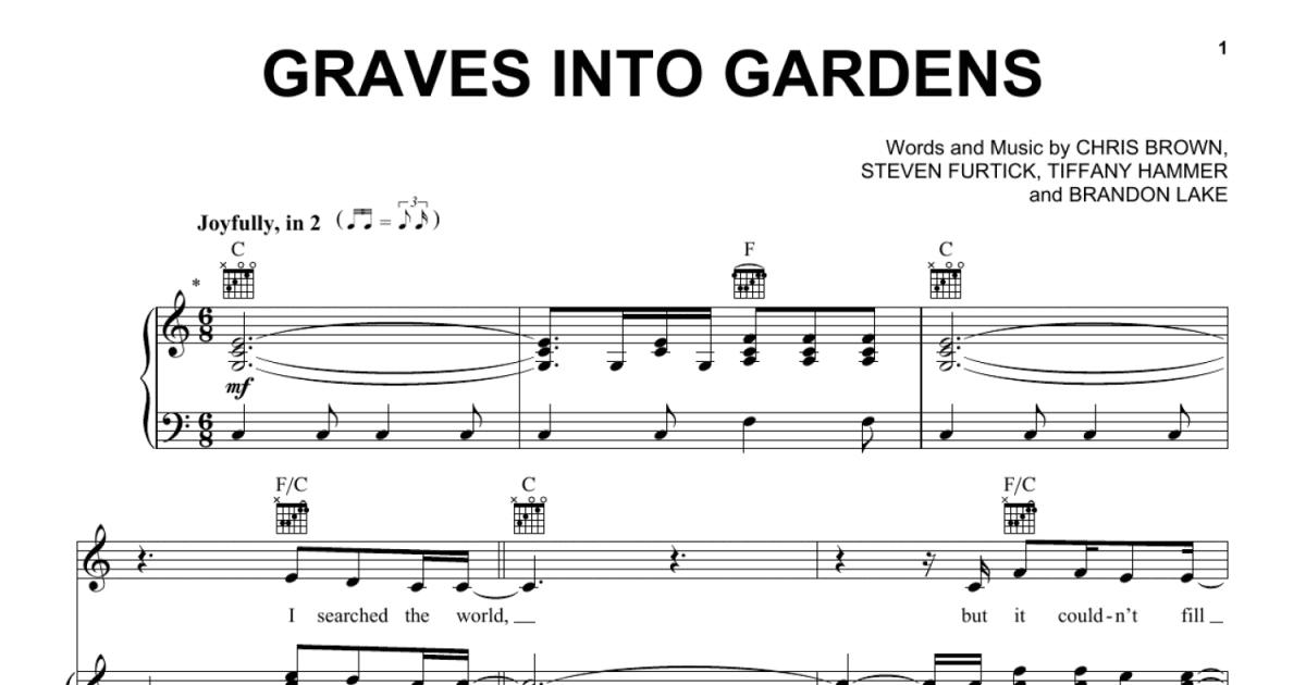 Graves Into Gardens (Piano, Vocal & Guitar Chords (RightHand Melody))