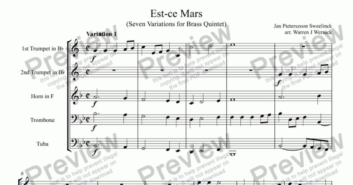 mars marching band pdf music