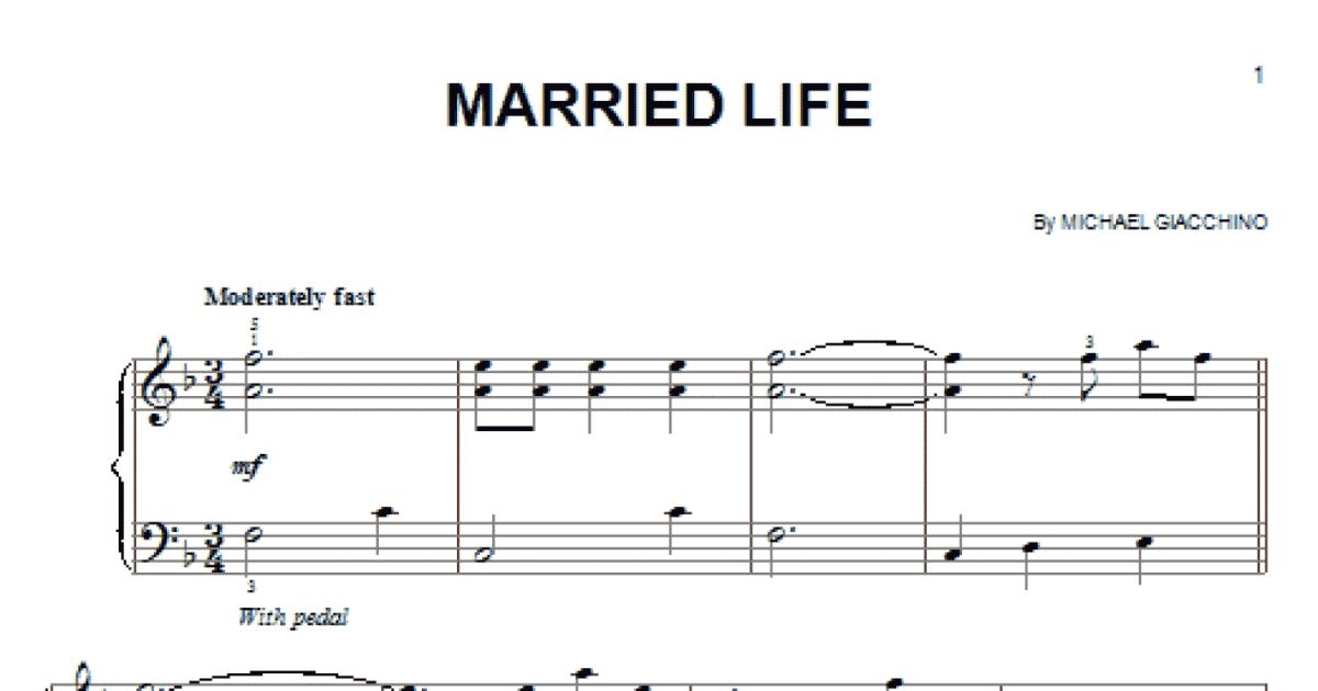 Married Life (from Up) (Easy Piano) Print Sheet Music Now