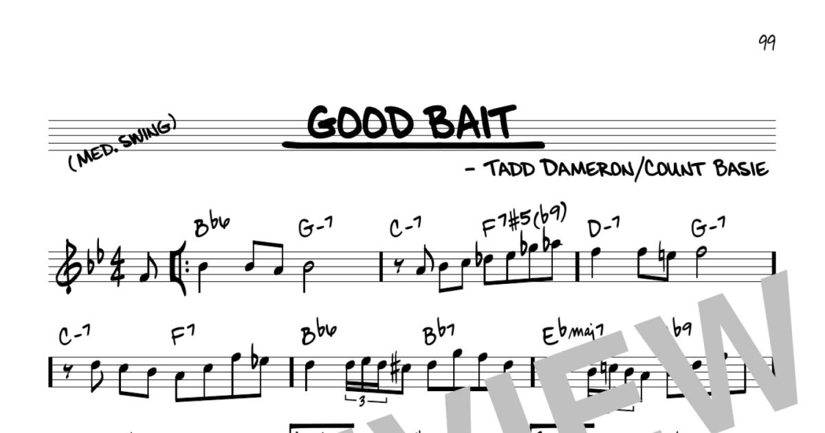 Good Bait Real Book Melody And Chords Print Sheet Music Now