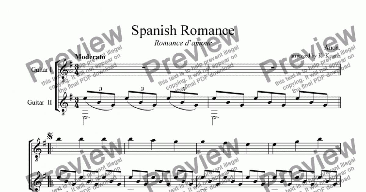 partitura romance anonimo guitarra pdf
