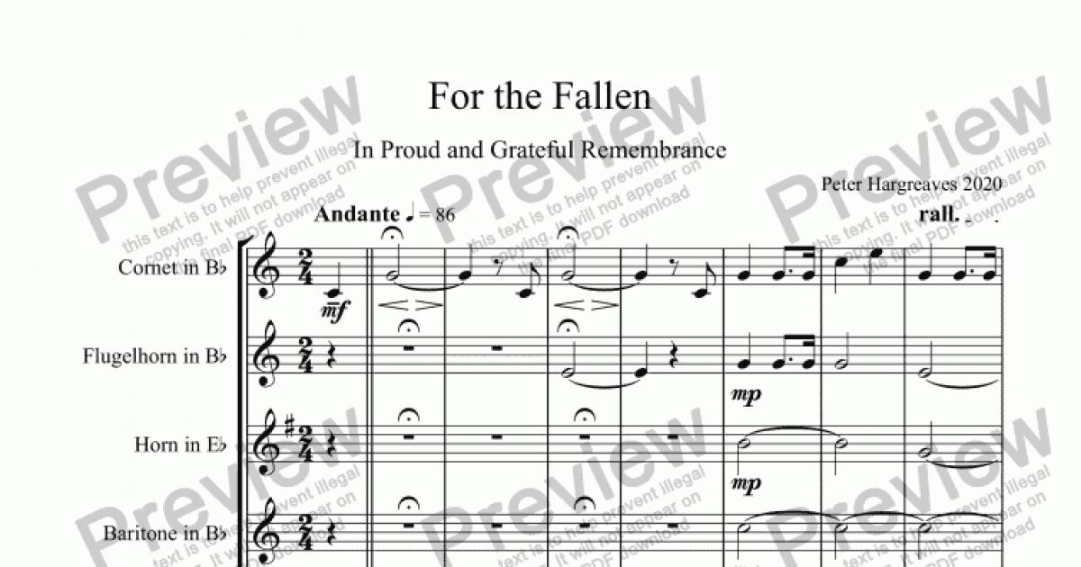 For the Fallen - Download Sheet Music PDF file