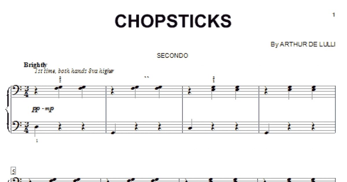 Chopsticks (Piano Duet) Print Sheet Music Now