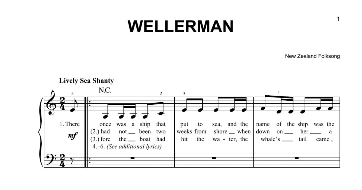 Wellerman (Easy Piano) Print Sheet Music Now