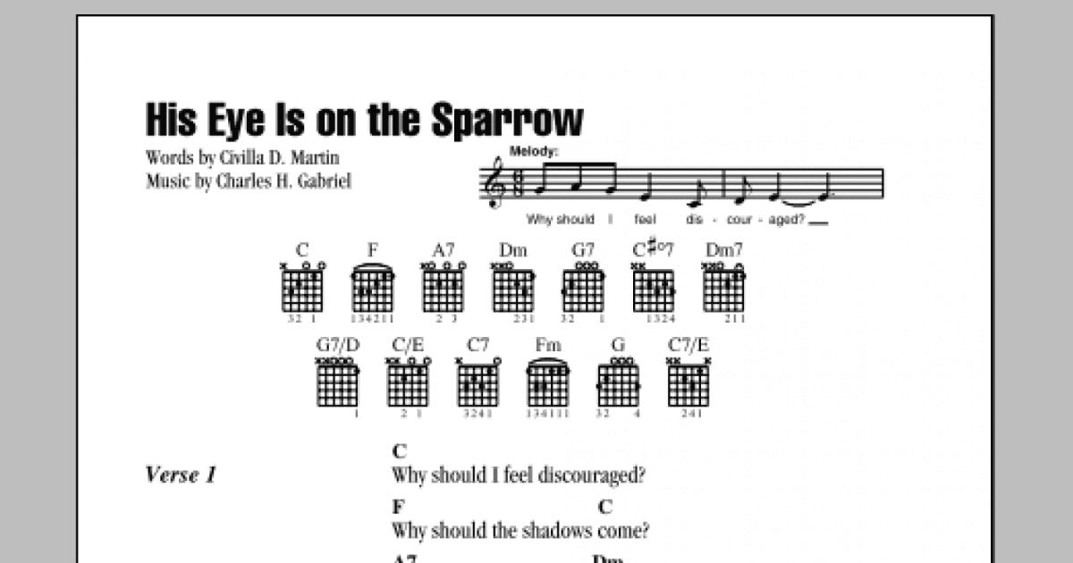 his eye is on the sparrow guitar chords