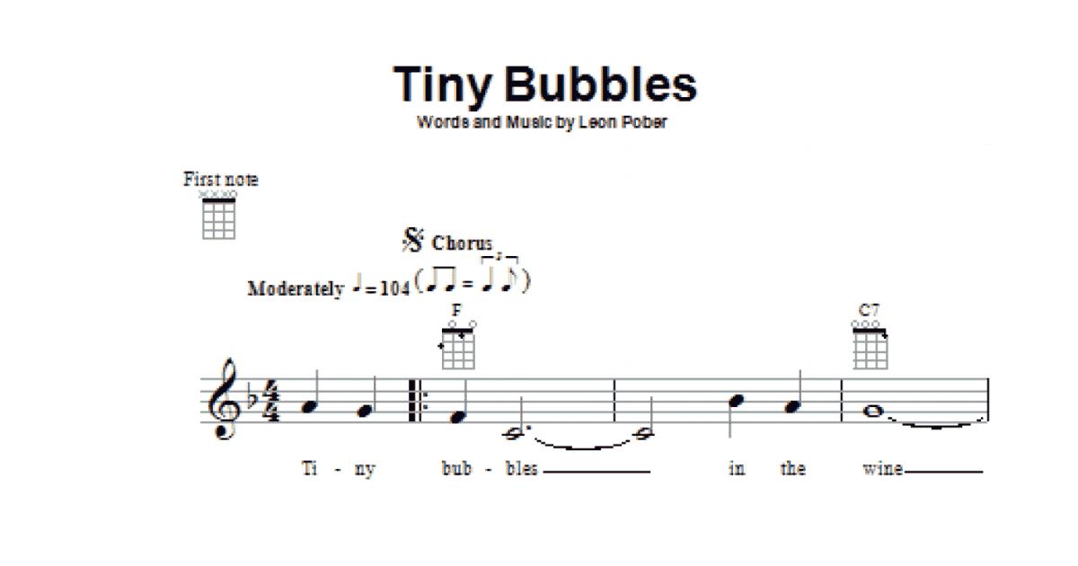 tiny bubbles guitar chords