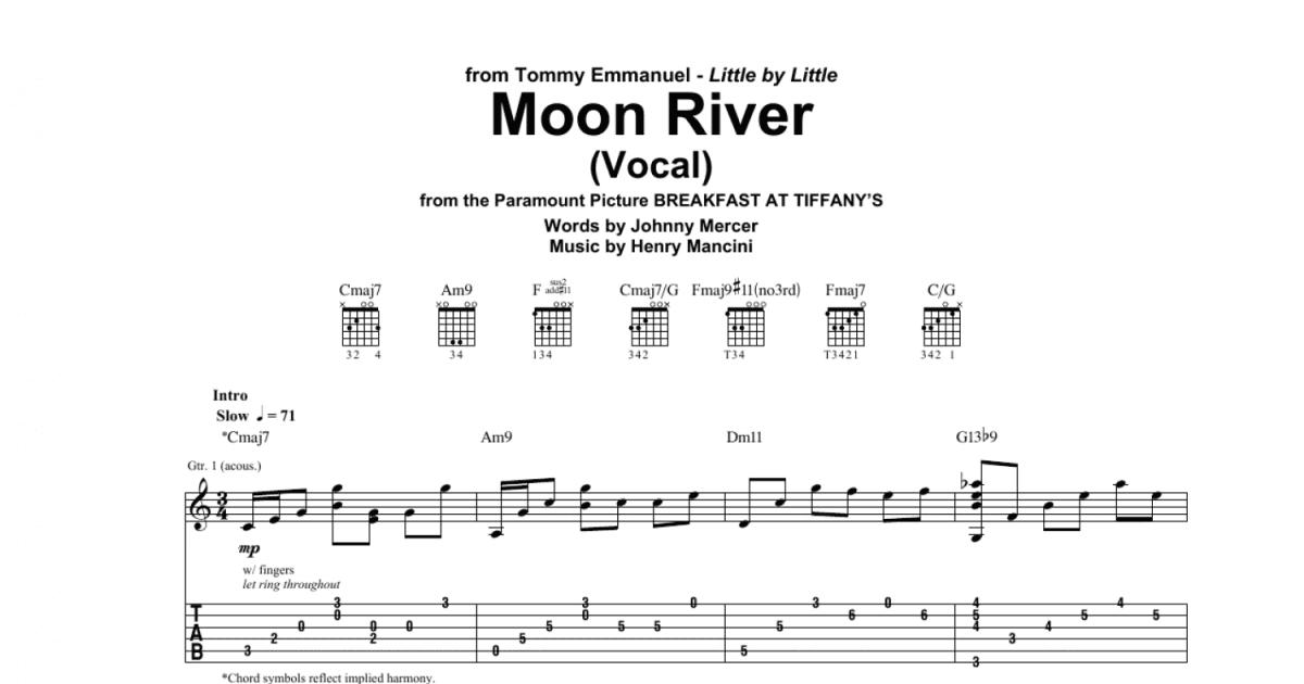 Moon River (Guitar Tab) - Print Sheet Music Now