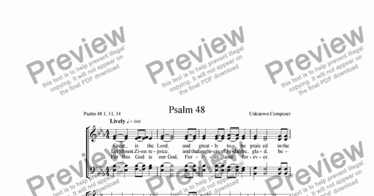 Psalm 48 Download Sheet Music PDF file