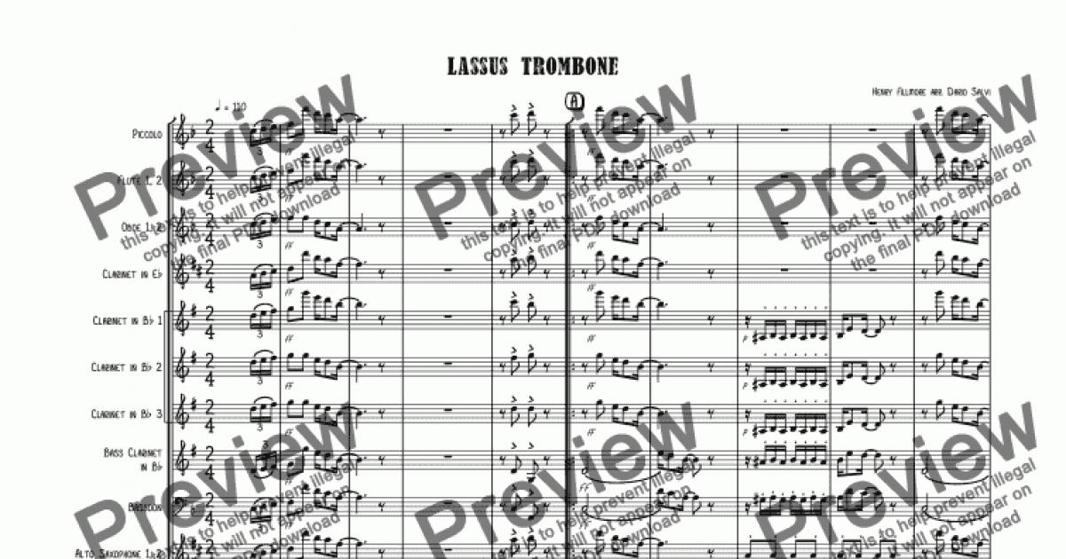 Lassus Trombone Download Sheet Music PDF File