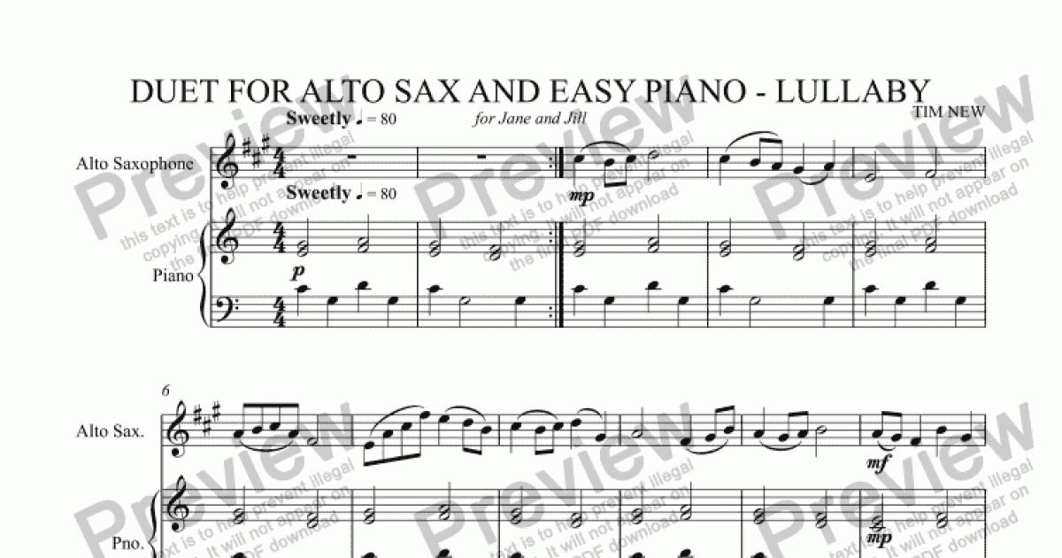 Dommage Saxophone alto Sheet music for Piano (Alto Sax Piano Duet) Easy