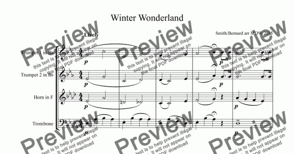 Christmas Brass: Winter Wonderland - Download Sheet Music PDF File