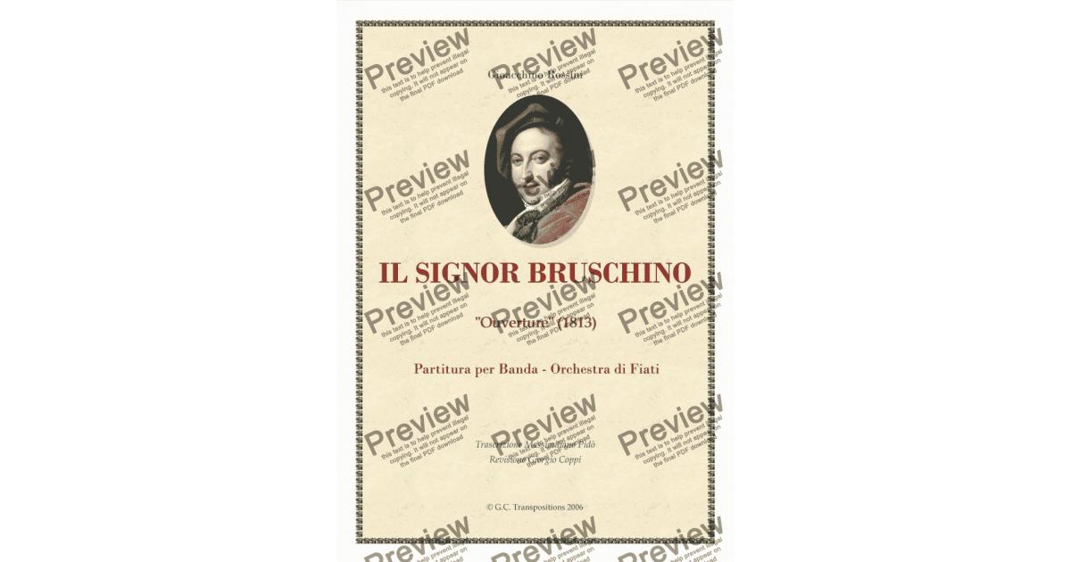 Il Signor Bruschino - Ouverture -Rossini for Concert band / wind band by  Gioacchino Rossini - Sheet Music PDF file to download