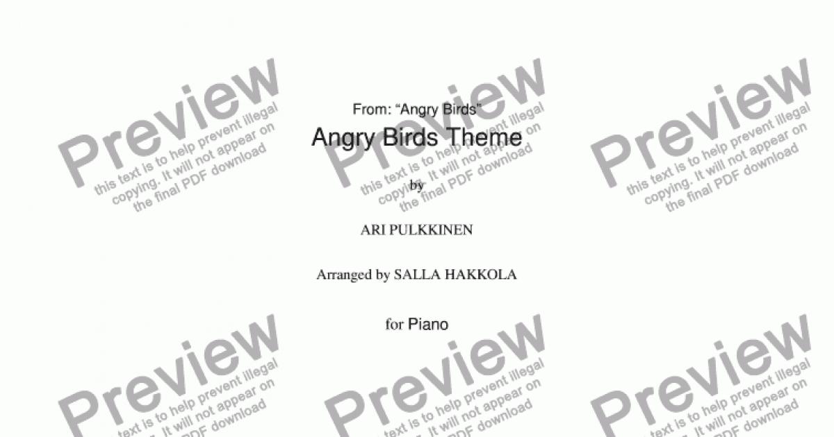 ☆ game-Angry Bird Sheet Music pdf, - Free Score Download ☆