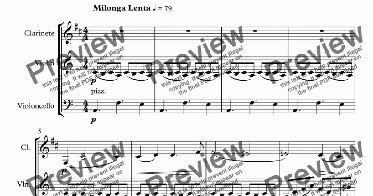 Milonga sin palabras Sheet music for Piano, Mezzo soprano (Mixed