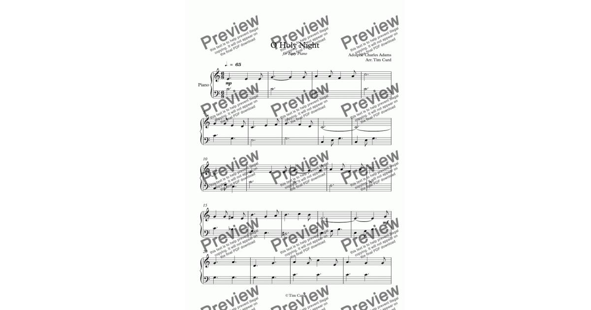 Oh Holy Night (Adagio)  Christmas Sheet Music for Ballet Class (PDF)