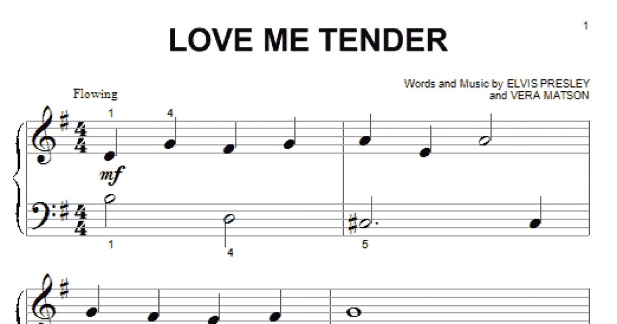 Love Me Tender (Beginning Piano Solo) - Print Sheet Music Now