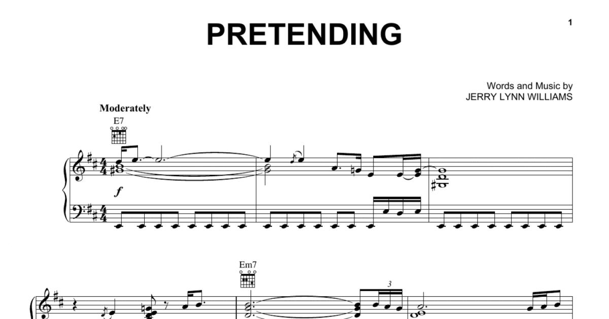 Pretending Sheet Music | Eric Clapton | Piano, Vocal & Guitar Chords  (Right-Hand Melody)