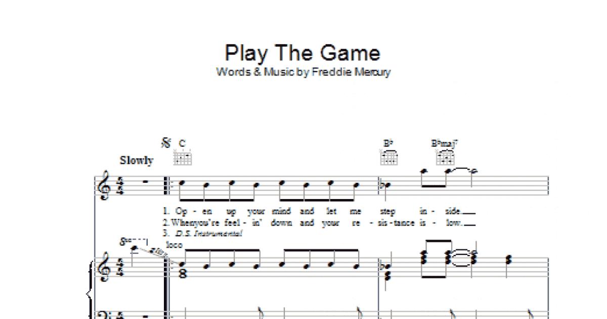 Play The Game Sheet Music | Queen | Piano, Vocal & Guitar Chords