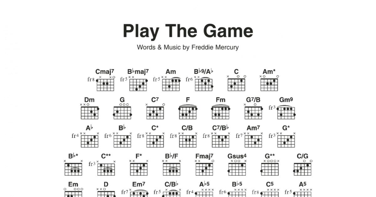 Play The Game (Guitar Chords/Lyrics) for Leadsheets - Sheet Music to Print