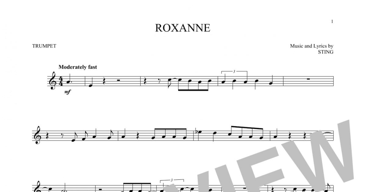 Roxanne (Trumpet Solo) - Print Sheet Music Now