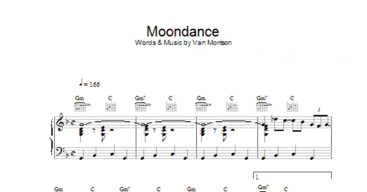 Moondance (Piano, Vocal & Guitar Chords) - Print Sheet Music Now