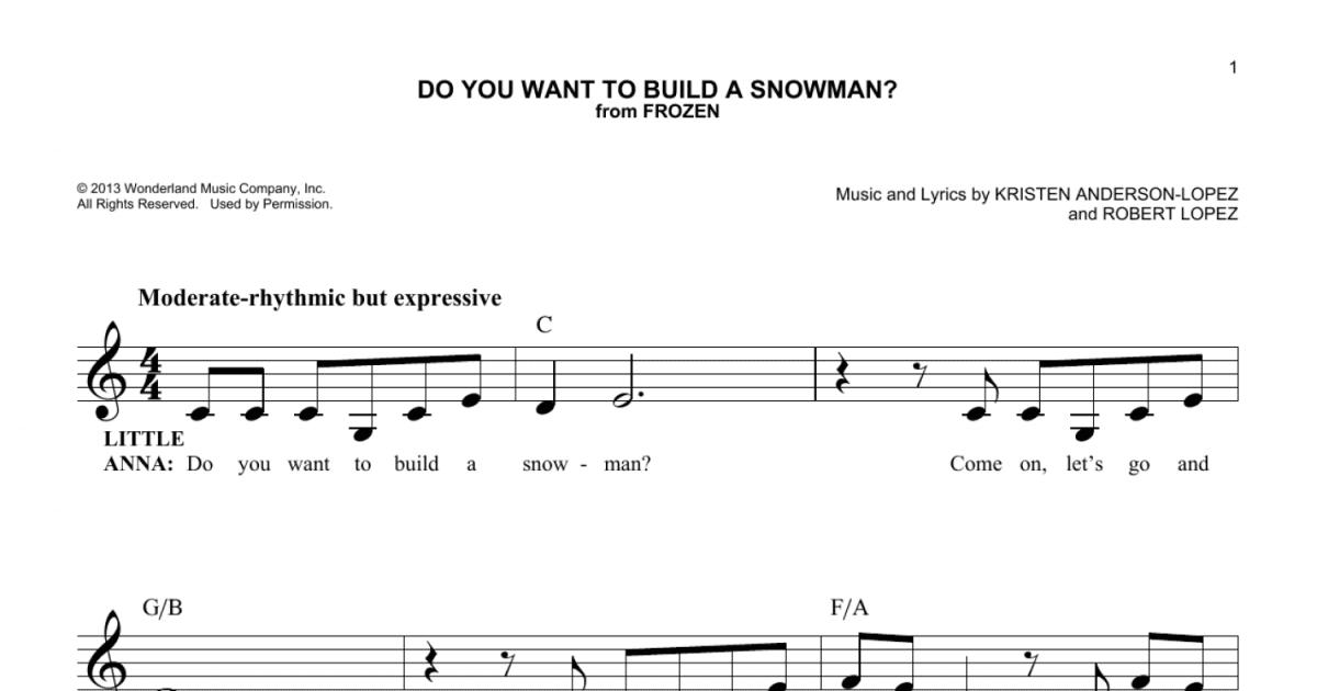 Do You Want To Build A Snowman? (from Frozen) (Clarinet Solo)