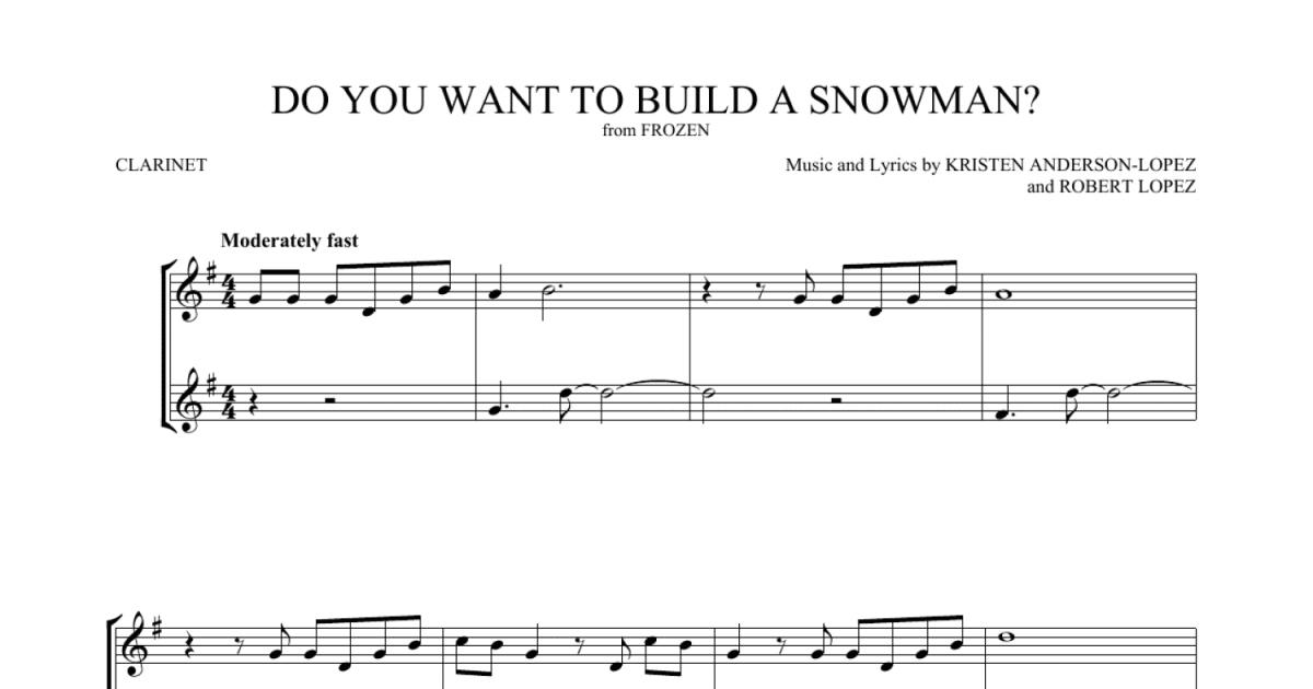 Do You Want To Build A Snowman? (from Frozen) (Clarinet Solo)